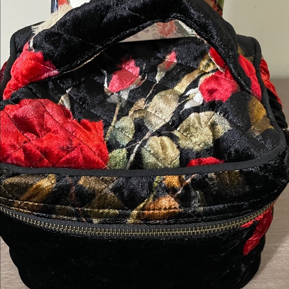 Johnny Was Black and Red Velvet Floral Bag - Picture 2 of 14